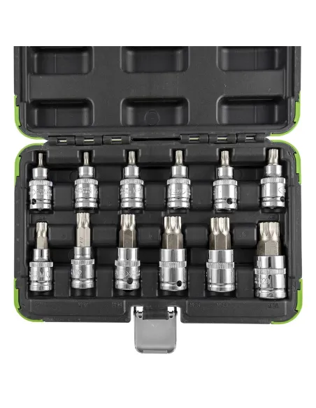 53104 Set 12 Piezas 1/2" Punta 12 Cantos Cromado JBM