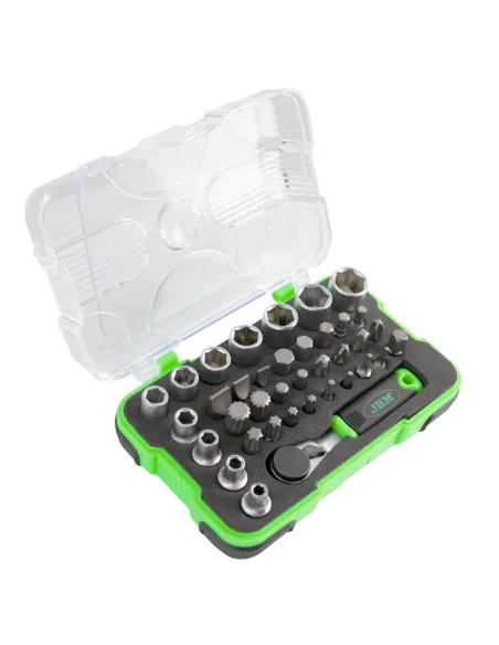 53156 Estuche De 38 Piezas Con Carraca Mini De 1/4" JBM