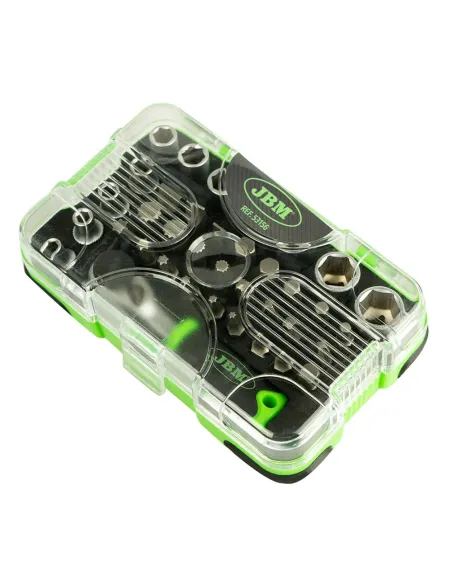 53156 Estuche De 38 Piezas Con Carraca Mini De 1/4" JBM