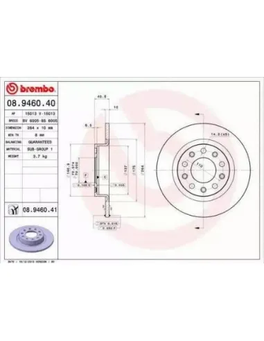 08.9460.40 Disco de freno Brembo