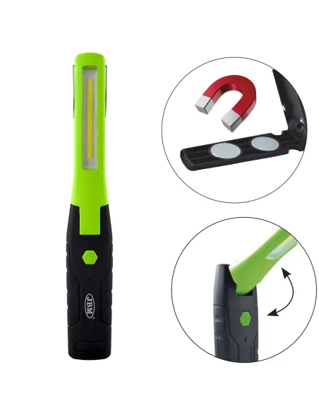 53216 Lámpara Portátil Cob Plegable Con Base Giratoria Imantada JBM