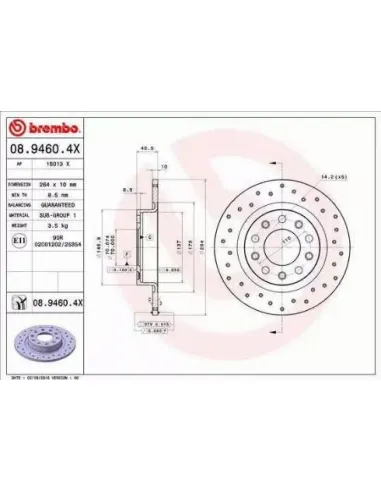 0894604X Disco de freno Brembo