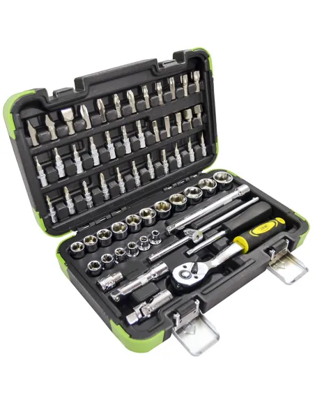 53219 Estuche De Herramientas 3/8" De 59 Piezas Con Vasos Hexagona JBM