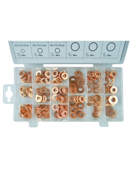 53229 Estuche De Arandelas De Cobre Para Inyector 150 Pcs JBM