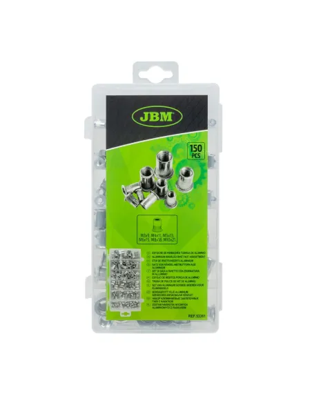 Estuche de Remaches Tuerca 150PCS JBM 53361