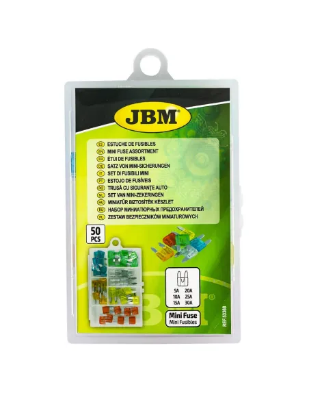 53368 Estuche De Mini Fusibles De 50 U. JBM