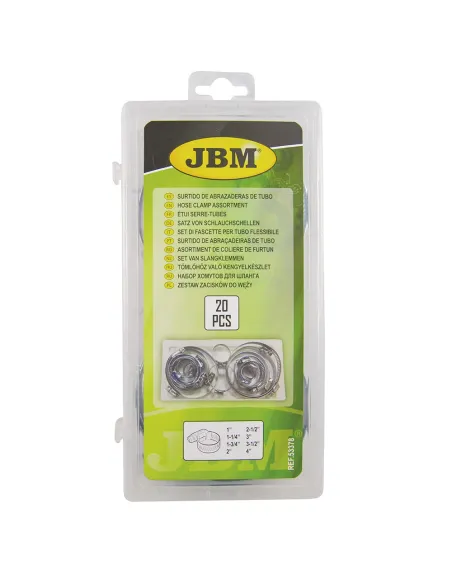 53378 Surtido De Abrazaderas De Tubo 20 Piezas JBM