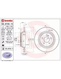 08.9729.10 Disco de freno Brembo