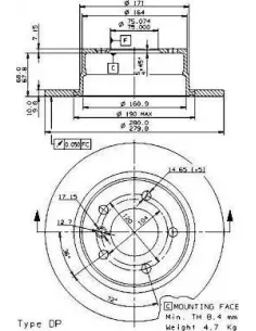 08.9859.80 Disco de freno Brembo