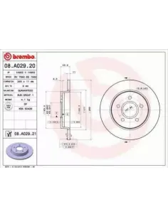 08.A029.20 Disco de freno Brembo
