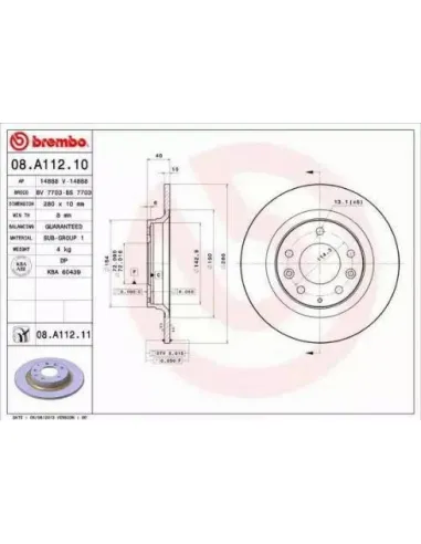 08.A112.10 Disco de freno Brembo