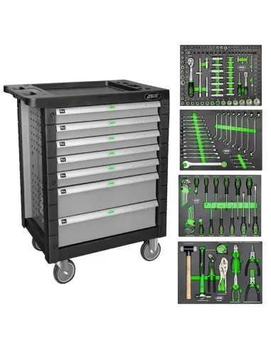 53661 Carro De Herramientas 7 Cajones Gris JBM