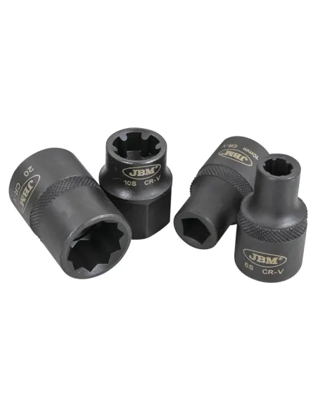 53669 Set De 10 Vasos De 1/2" Especiales Para Automocion JBM