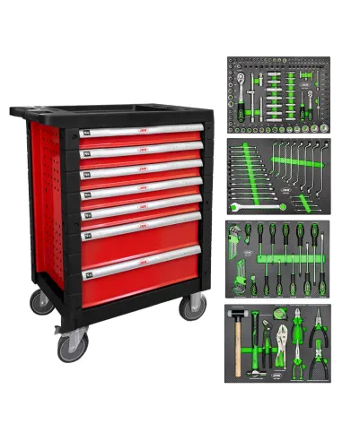 53686 Carro De Herramientas 7 Cajones - Rojo JBM