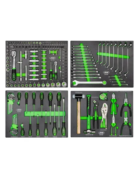 53708 Set De 4 MóDulos Eva Carbono Para Carro De Herramientas JBM