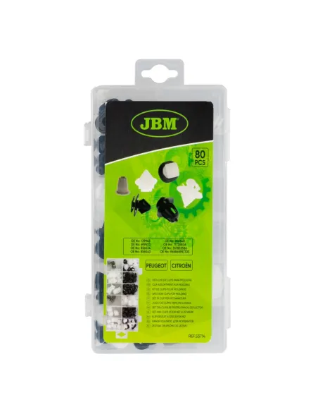 53714 Estuche De Clips Peugeot/Citroã‹n 80 Pcs Para Moldura JBM