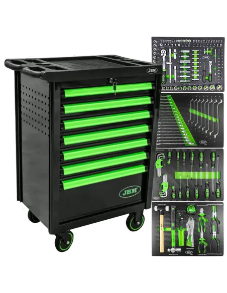 53763 Carro De Herramientas 7 Cajones Verde JBM