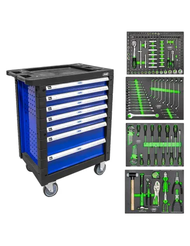 53767 Carro De Herramientas 7 Cajones - Azul JBM