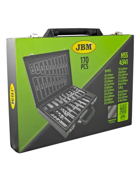 53852 Estuche De Brocas Helicoidales 1-10Mm Hss 4341 JBM