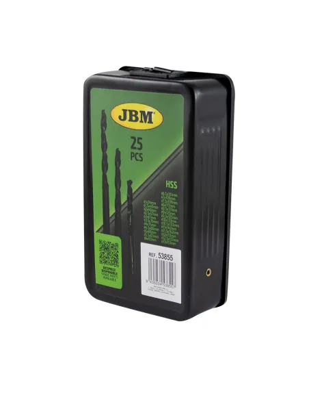 53855 Estuche De Brocas Helicoidales 1-13Mm Hss 4241 negro JBM