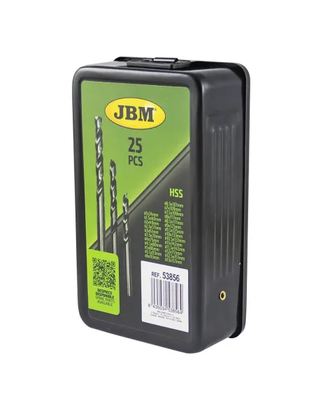 53856 Estuche De Brocas Helicoidales 1-13Mm Hss 4341 JBM