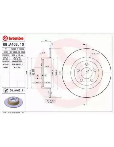 08.A403.11 Disco de freno Brembo