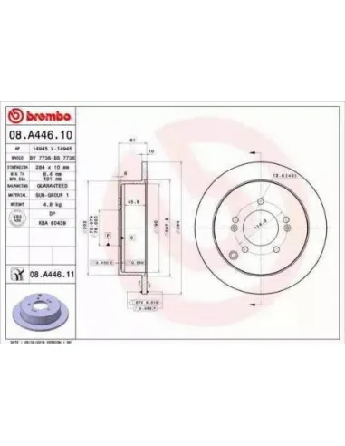 08.A446.10 Disco de freno Brembo