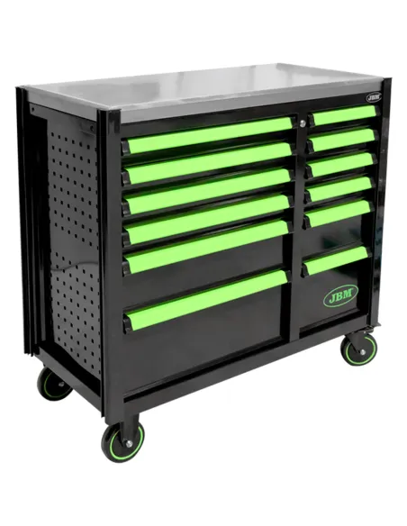 53868 Carro De Herramientas Con 12 Cajones VacãO - Verde JBM