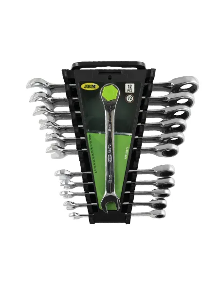 53871 Set De 12 Llaves Combinadas Con Trinquete JBM