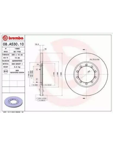 08.A530.10 Disco de freno Brembo