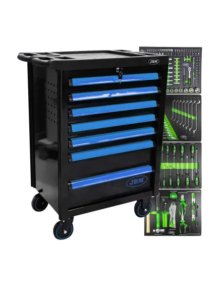 53900 Carro De Herramientas 7 Cajones Azul JBM