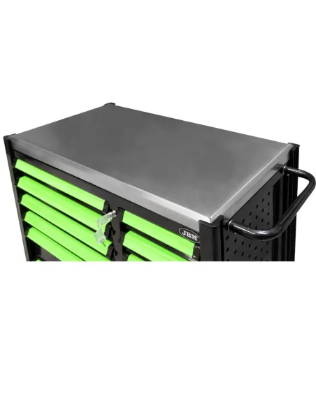 53939 Carro De Herramientas Con 12 Cajones - Verde - Armado JBM