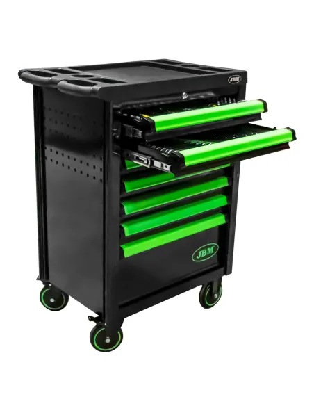 53951 Carro De Herramientas Especial Kit De Calado 7 Cajones Verde JBM