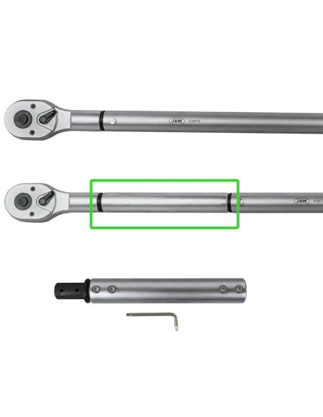Llave Dinamométrica de 3/4” Extensible 200-800NM JBM 53972