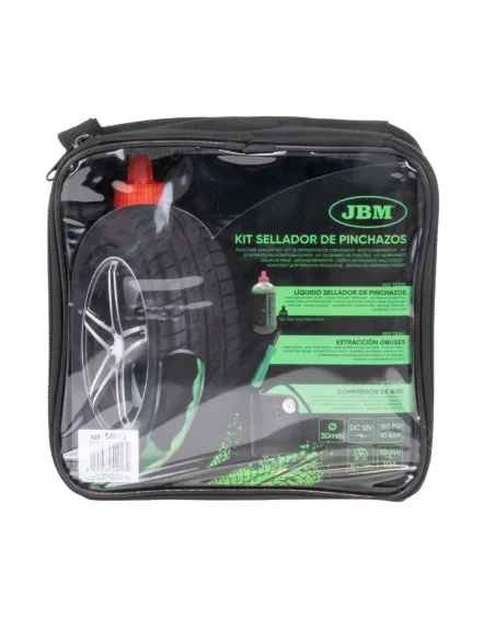 54013 Kit Sellador De Pinchazos - Líquido Y Compresor De Aire JBM
