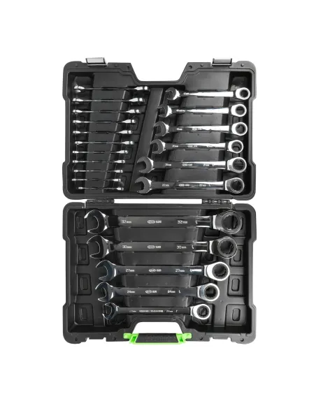 Set de 22 Llaves Combinadas con Trinquete en Maletín JBM 54041