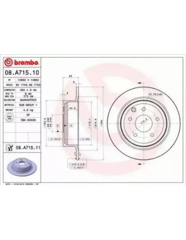 08.A715.10 Disco de freno Brembo