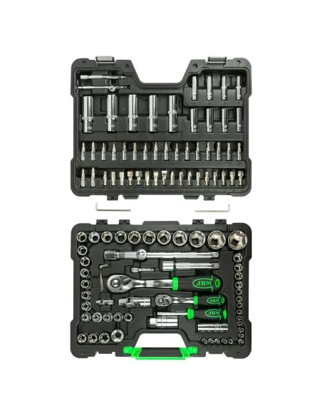 Maletín Herramientas Jbm 108 Piezas 54048 Con Vasos Hexagonales