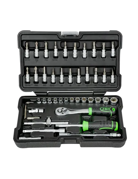 54109 Estuche De 46 Piezas Con Vasos Hexagonales JBM