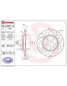 08A7591X Disco de freno Brembo