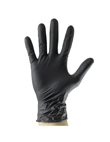 54152 Guantes negros Desechables De nitrilo T:L...