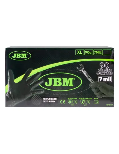 54179 Guantes negros Desechables De nitrilo...