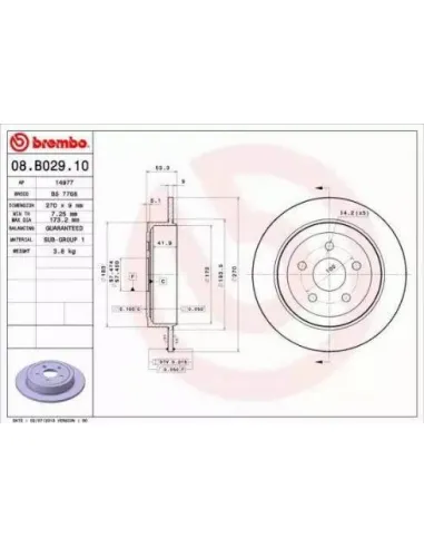 08.B029.10 Disco de freno Brembo