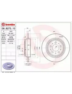 08.B273.10 Disco de freno Brembo