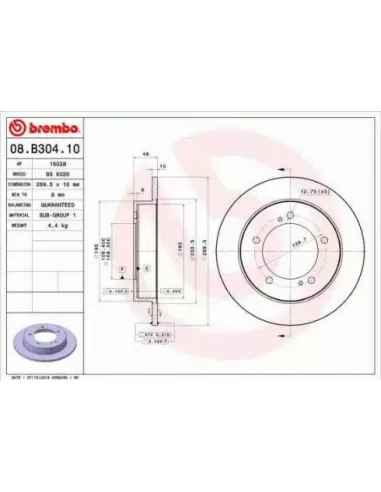 08.B304.10 Disco de freno Brembo