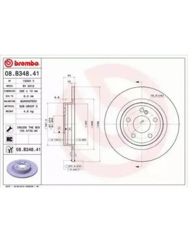 08.B348.41 Disco de freno Brembo