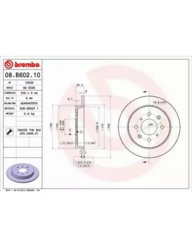 08.B602.10 Disco de freno Brembo