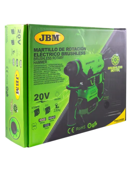 Martillo Percutor Sds a Batería JBM 60023