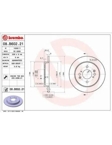 08.B602.21 Disco de freno Brembo