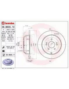 08.B605.10 Disco de freno Brembo